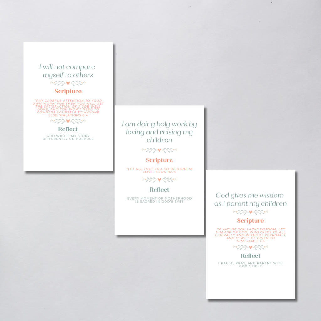 30 Bible based affirmation cards for moms