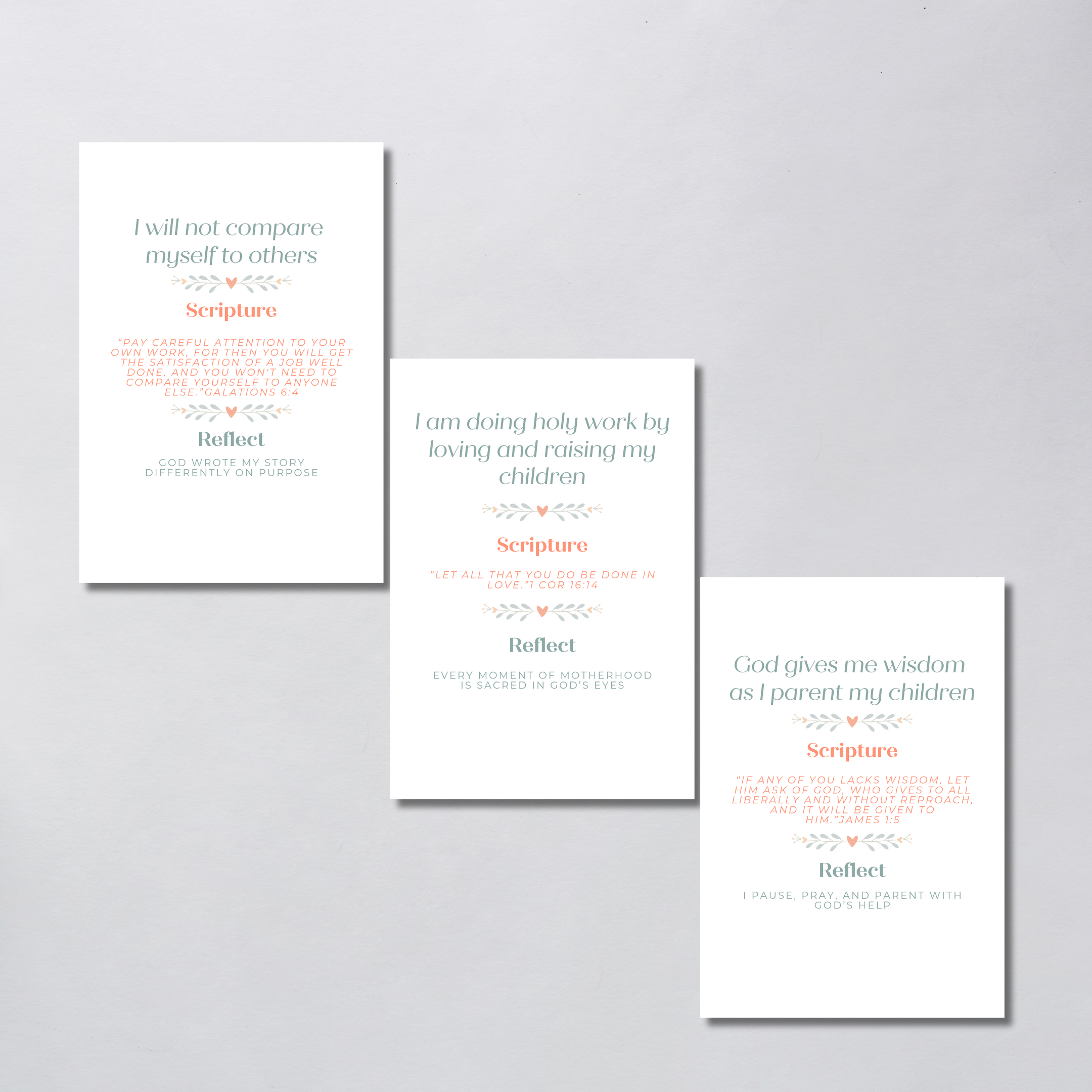 30 Bible based affirmation cards for moms