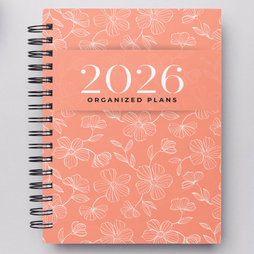 2026 Organized Plans™ Laminated cover wire bound planner B5
