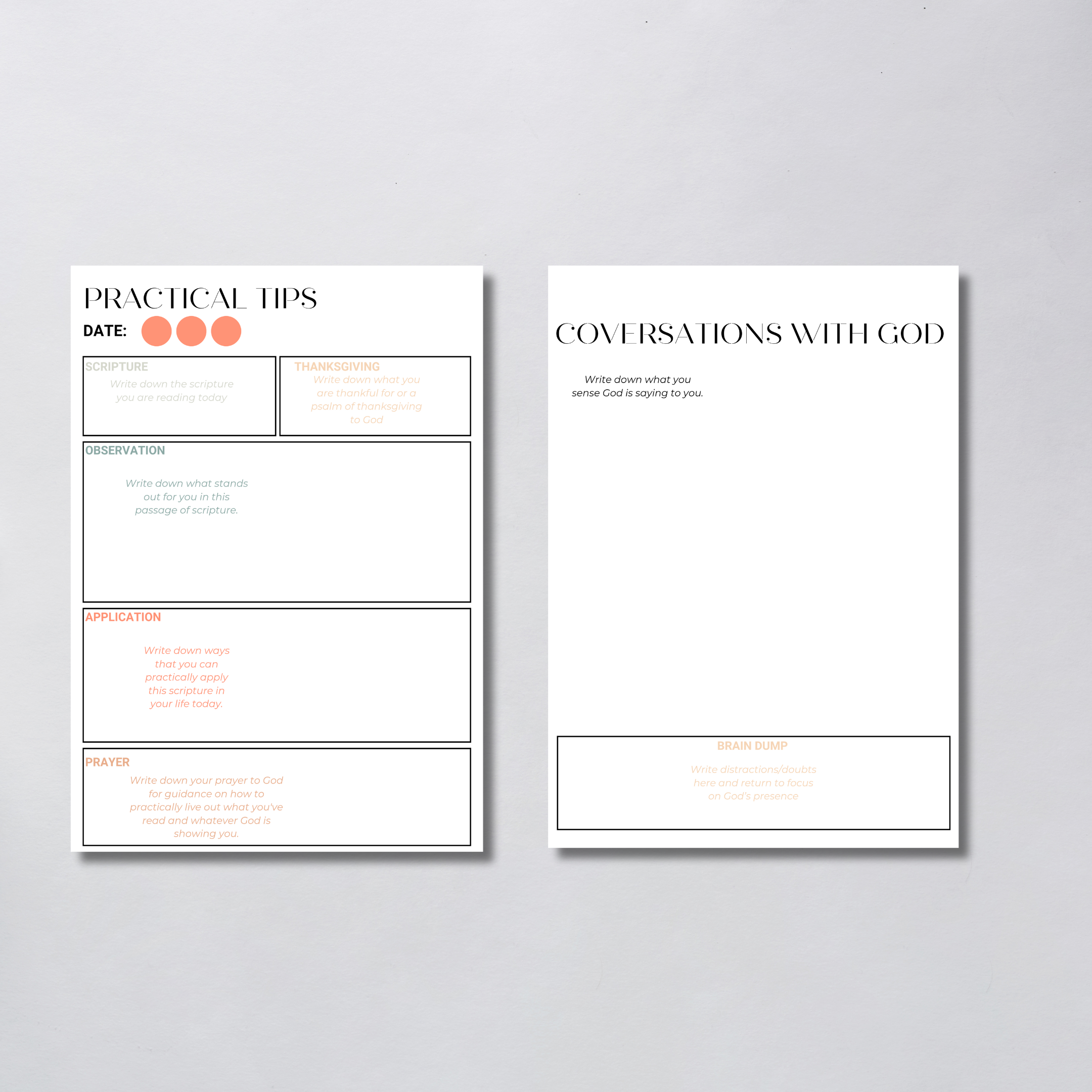 A5 Bundle - Binder Planner + Planner inserts + Bible study journal inserts