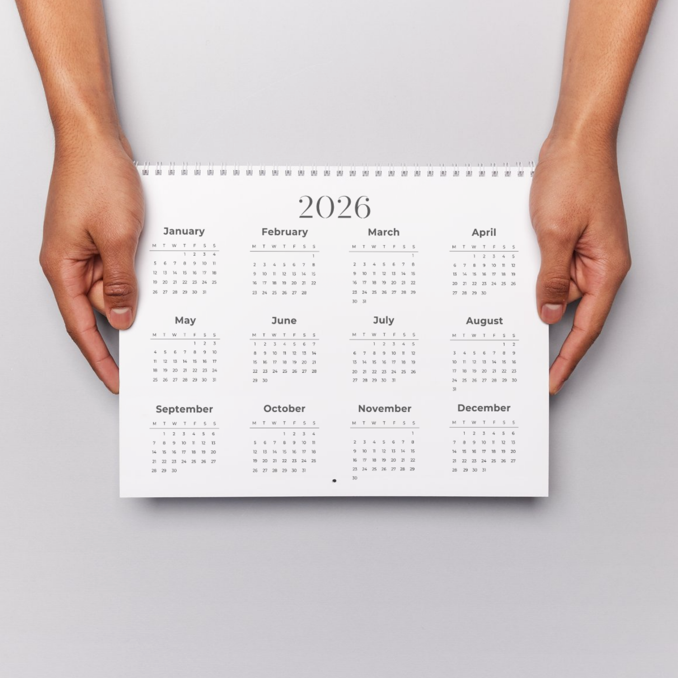 2026 Month Plan Notepad