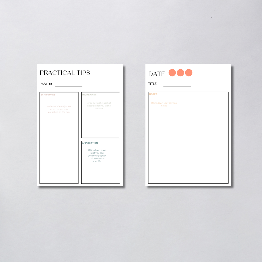 A5 Elegant Bible Study Journal & Sermon notebook